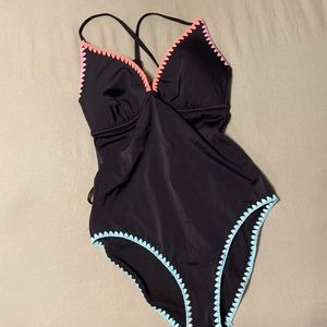 Black one piece swimsuit